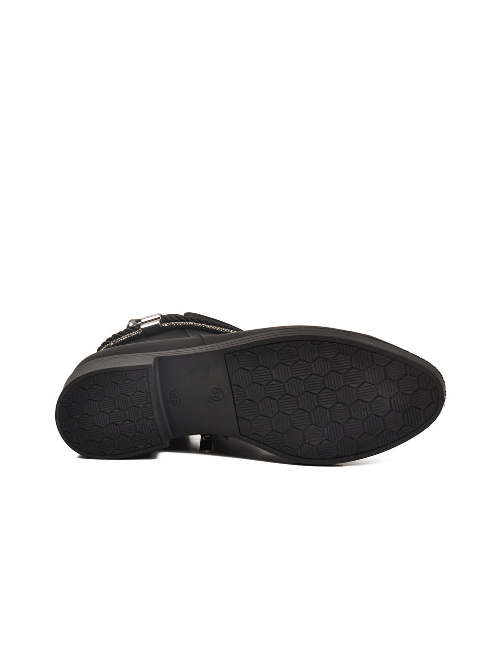 Bordo Siyah Zümrüt Fermuarlı Kaymaz Bot 325126 Z-4