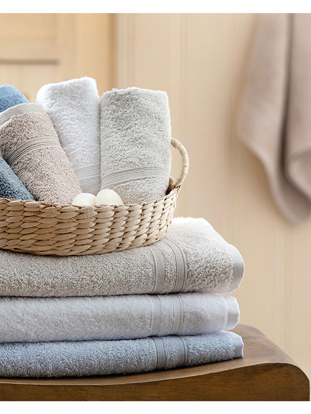 Pure Basic Pamuk Yüz Havlusu 50x90 cm Bej-2