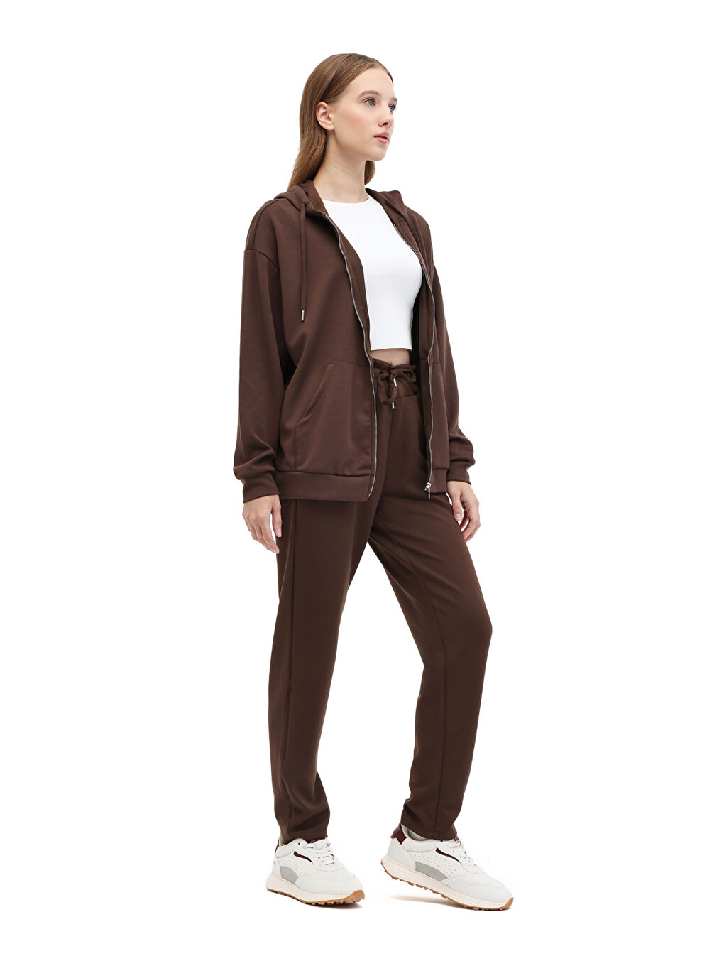 Kahverengi WB CARLA-H GINSEN 5PR KAHVERENK Kadın Eşofman Üstü-2