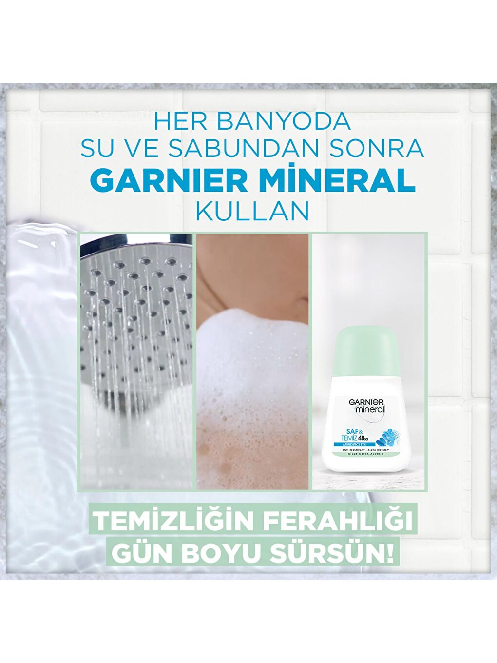 GARNIER Şeffaf Mineral Saf&Temiz Roll-On Deodorant 50 ml - 5