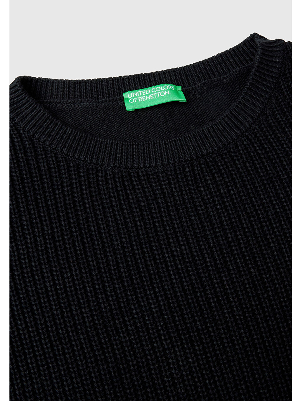 Kadın Siyah %100 Pamuk Önü Detaylı Kayık Yaka Kazak-5