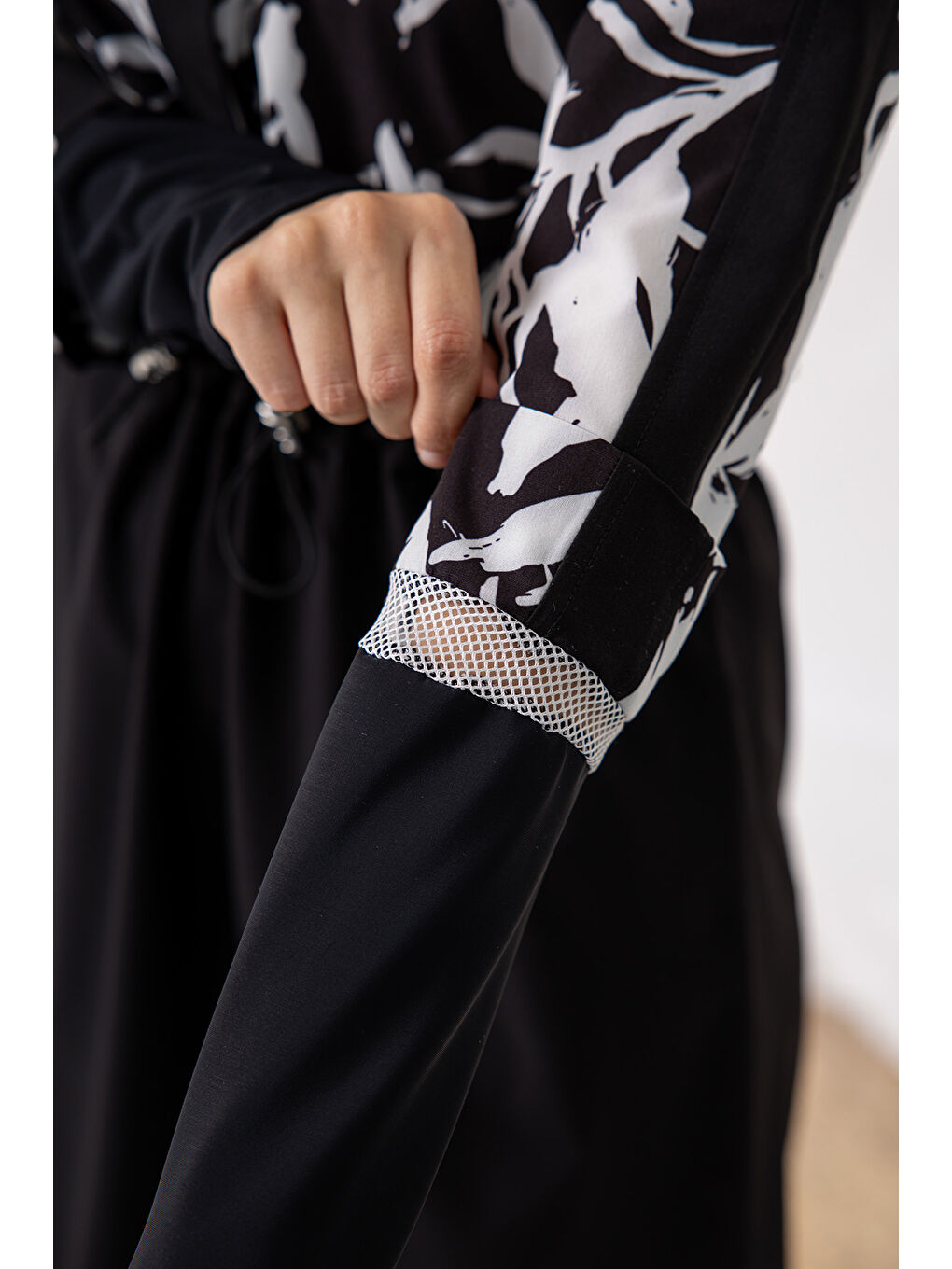 UV Korumalı Spor Elastan Tam Kapalı Tesettür Mayo 1210 Siyah05-2