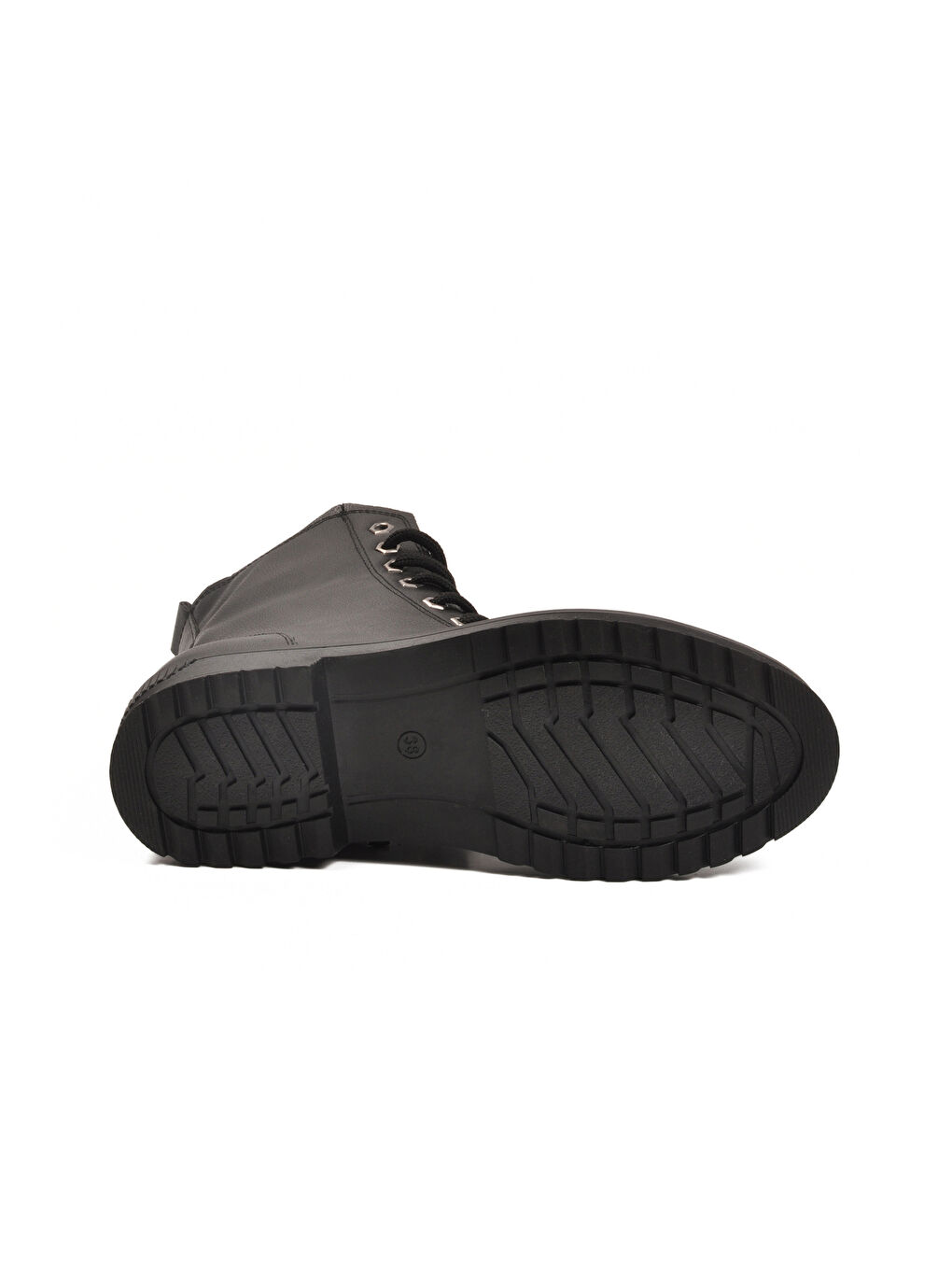 Siyah Cilt Kürklü Bağcıklı Fermuarlı Kaymaz Kadın Bot 525383 Z-4