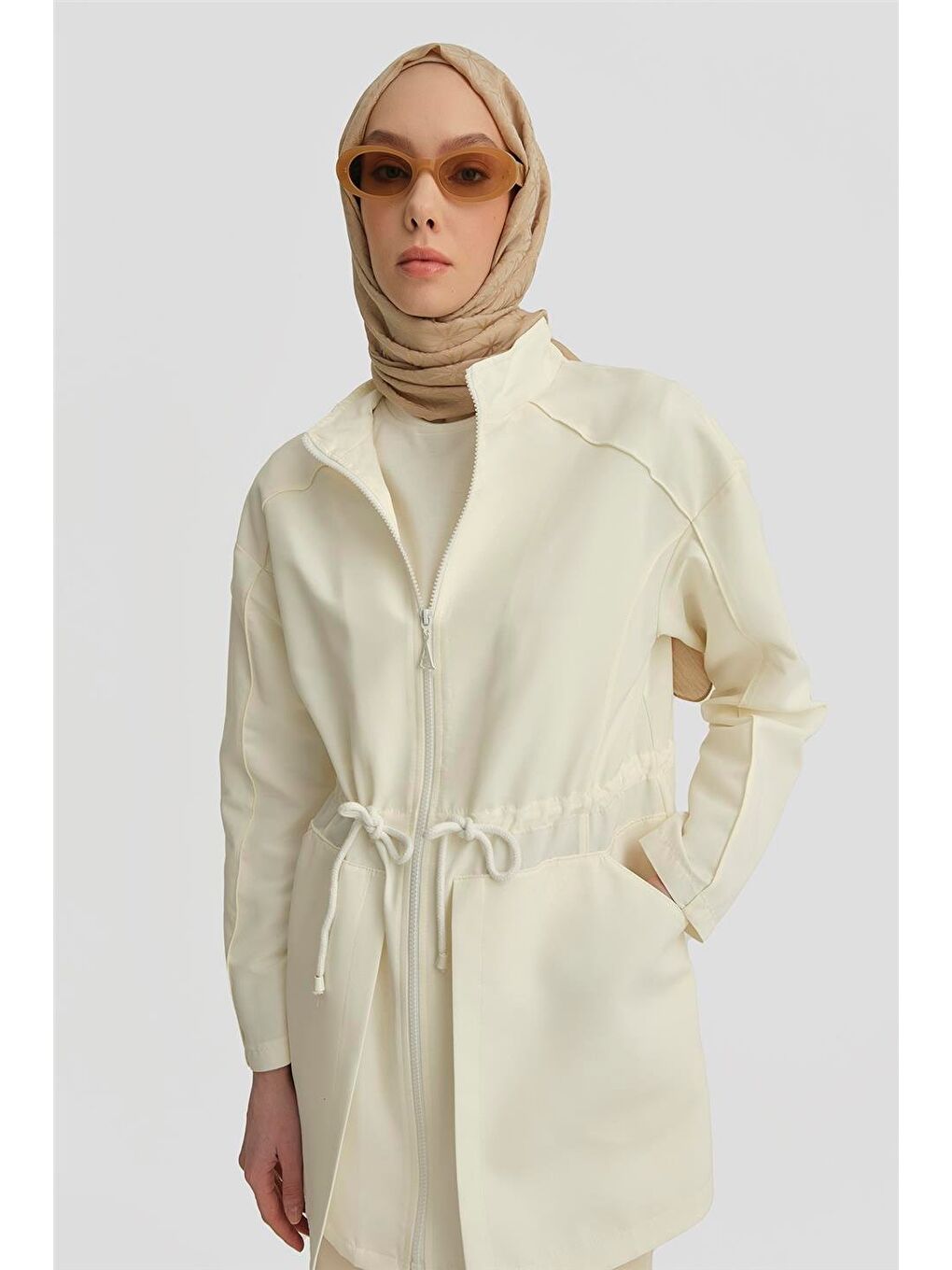 Bej Dikiş Efektli Kap 25Y7808 Naturel-2