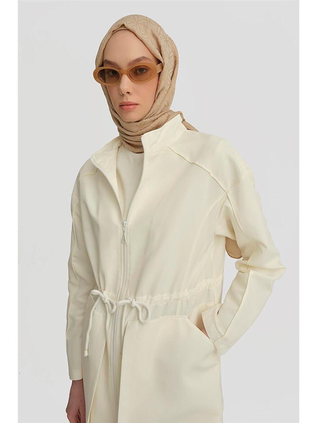 Bej Dikiş Efektli Kap 25Y7808 Naturel-3