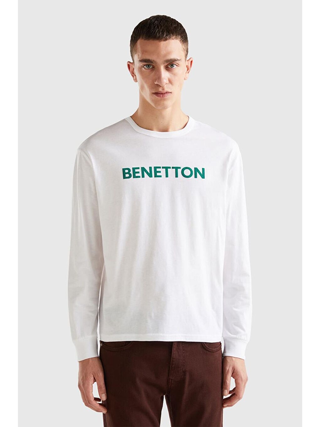 Beyaz Erkek Sweatshirt