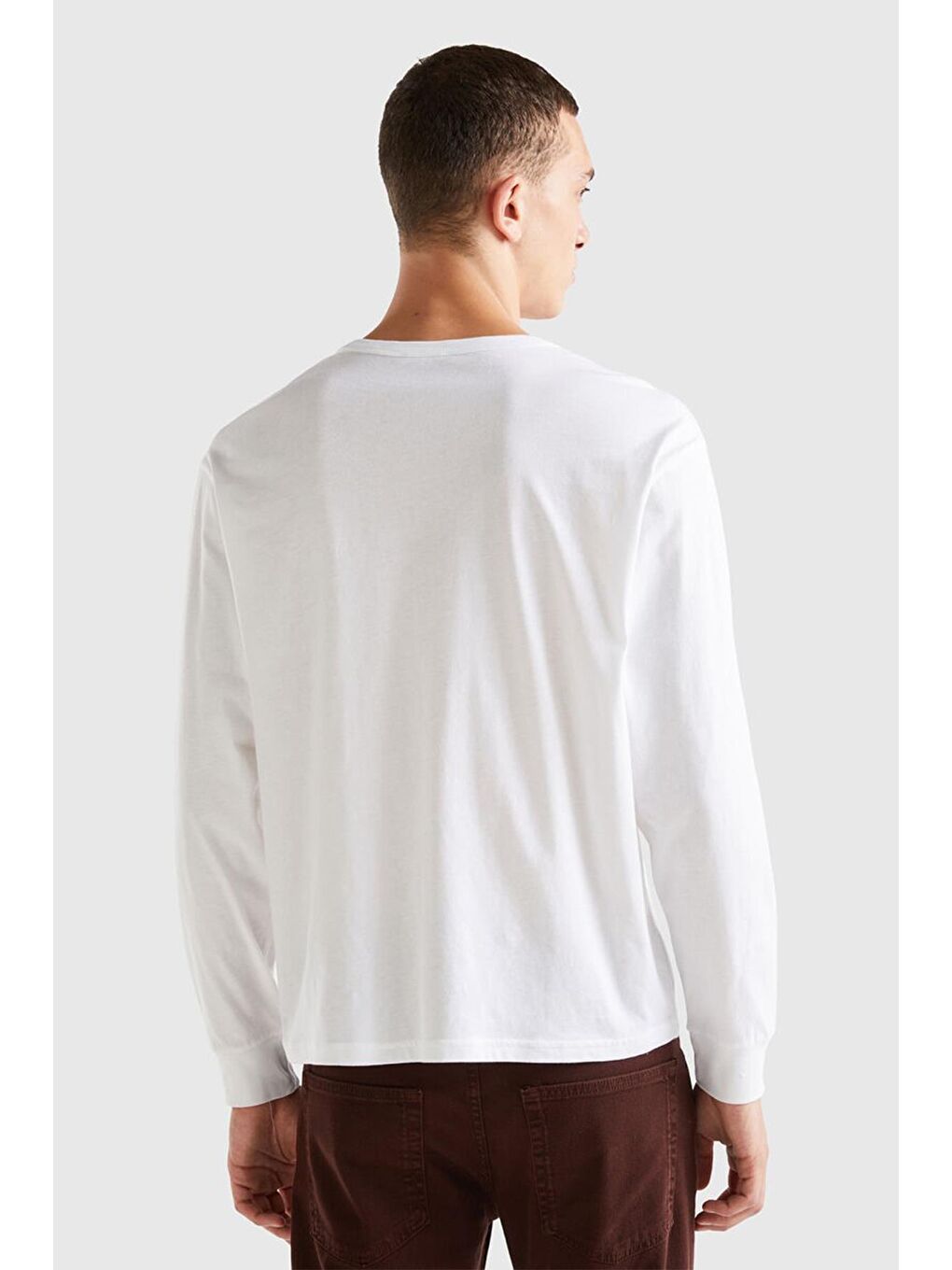 Beyaz Erkek Sweatshirt-1