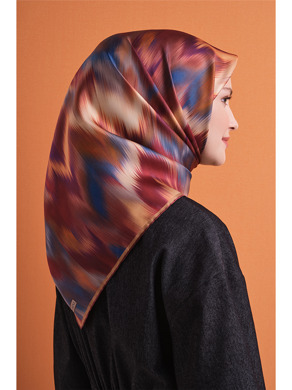 Turuncu Saf İpek Twill Eşarp 9605d 85-4