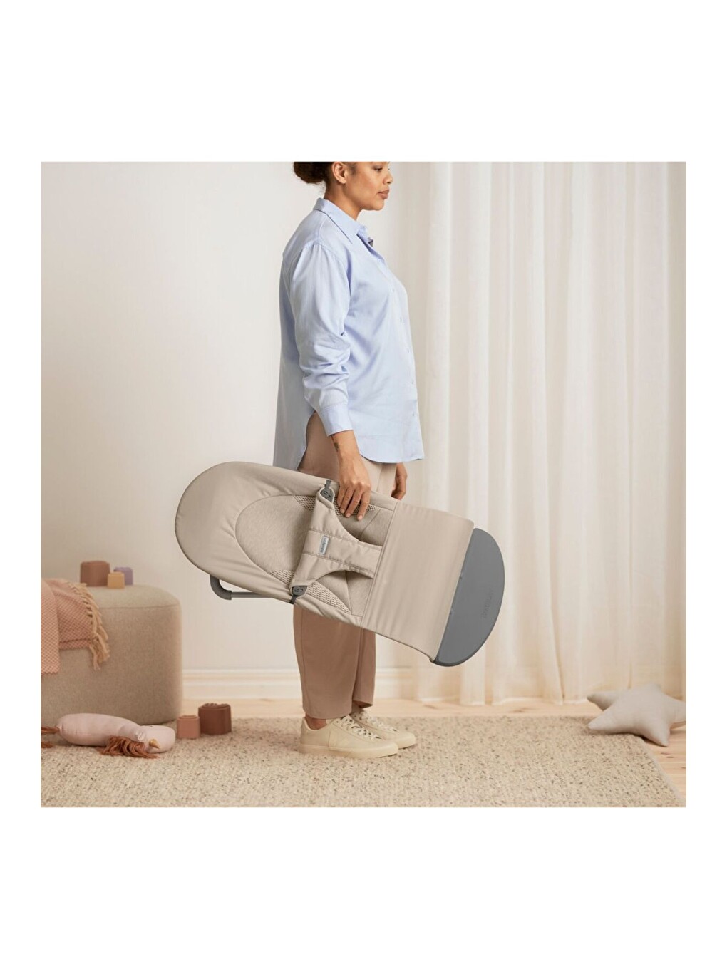 Balance Soft Ana Kucağı Woven Jersey Tri-fabric Sand Grey-5