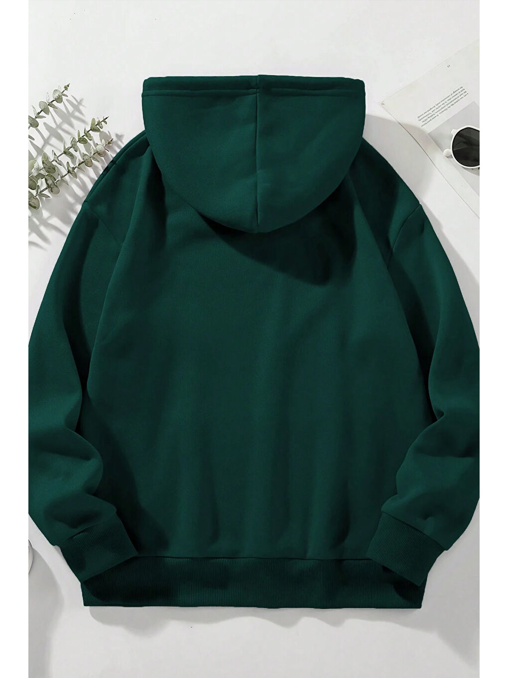 uyguntarz Yeşil Unisex Malıbu Baskılı Oversize Sweatshirt - 1