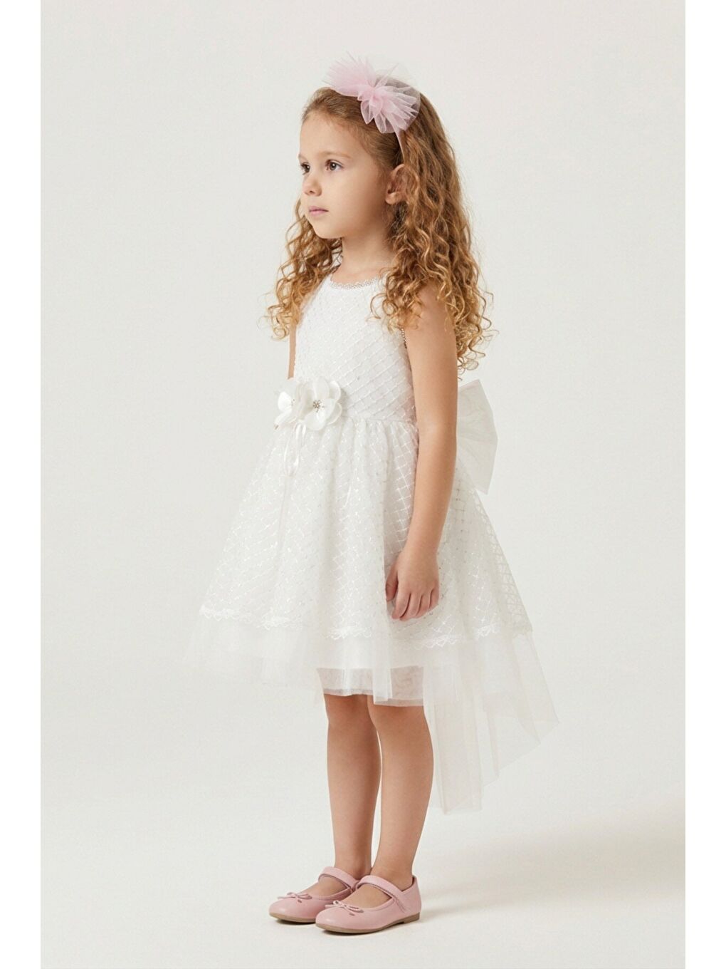 Ekru Kız Çocuk Abiye-1