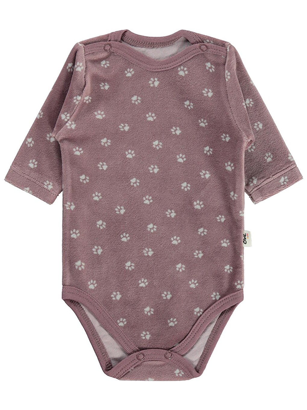 Kahverengi Baby Mini Pati Empirme 1-18 Ay Çıtçıtlı Badi - Kahve
