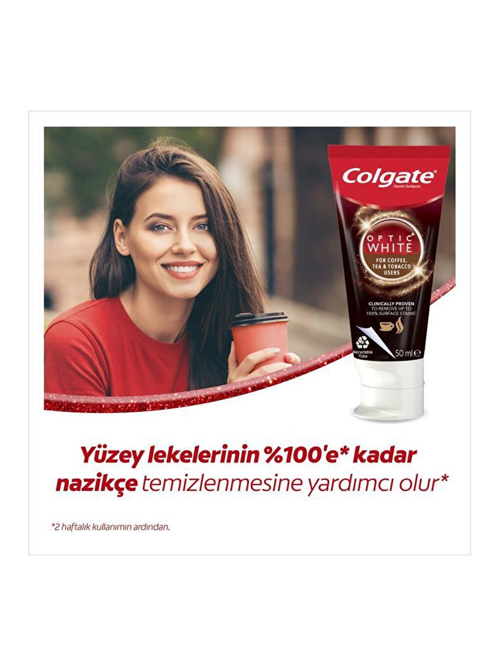 Colgate Beyaz Optic White Kahve Çay Ve Tütün Kullanıcıları Için Diş Macunu 4x 50 Ml - 3