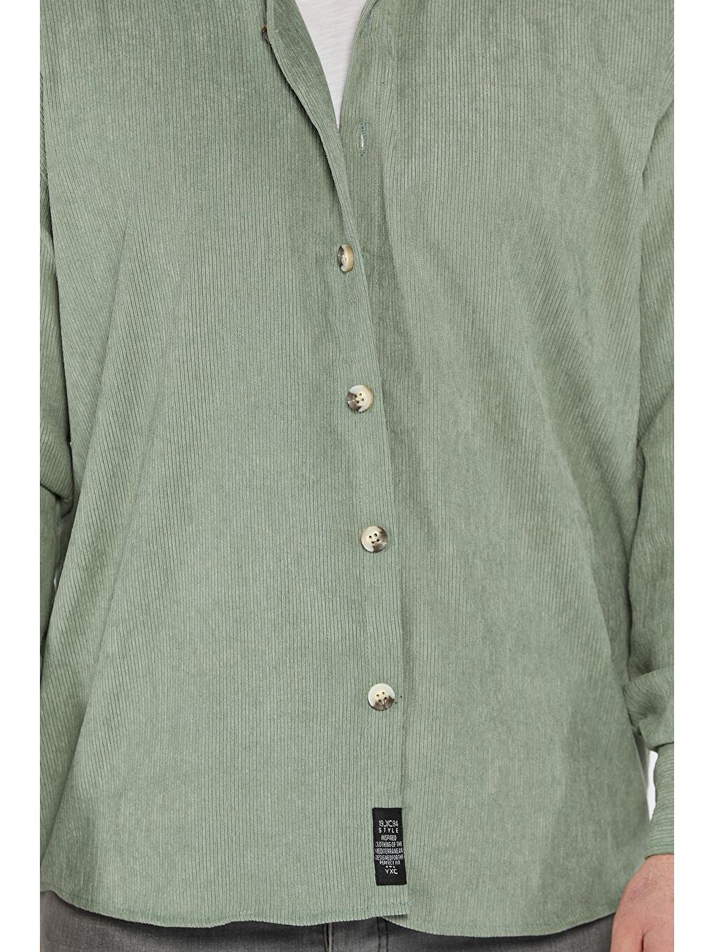 Yeşil Erkek Uzun Kol Gömlek-3