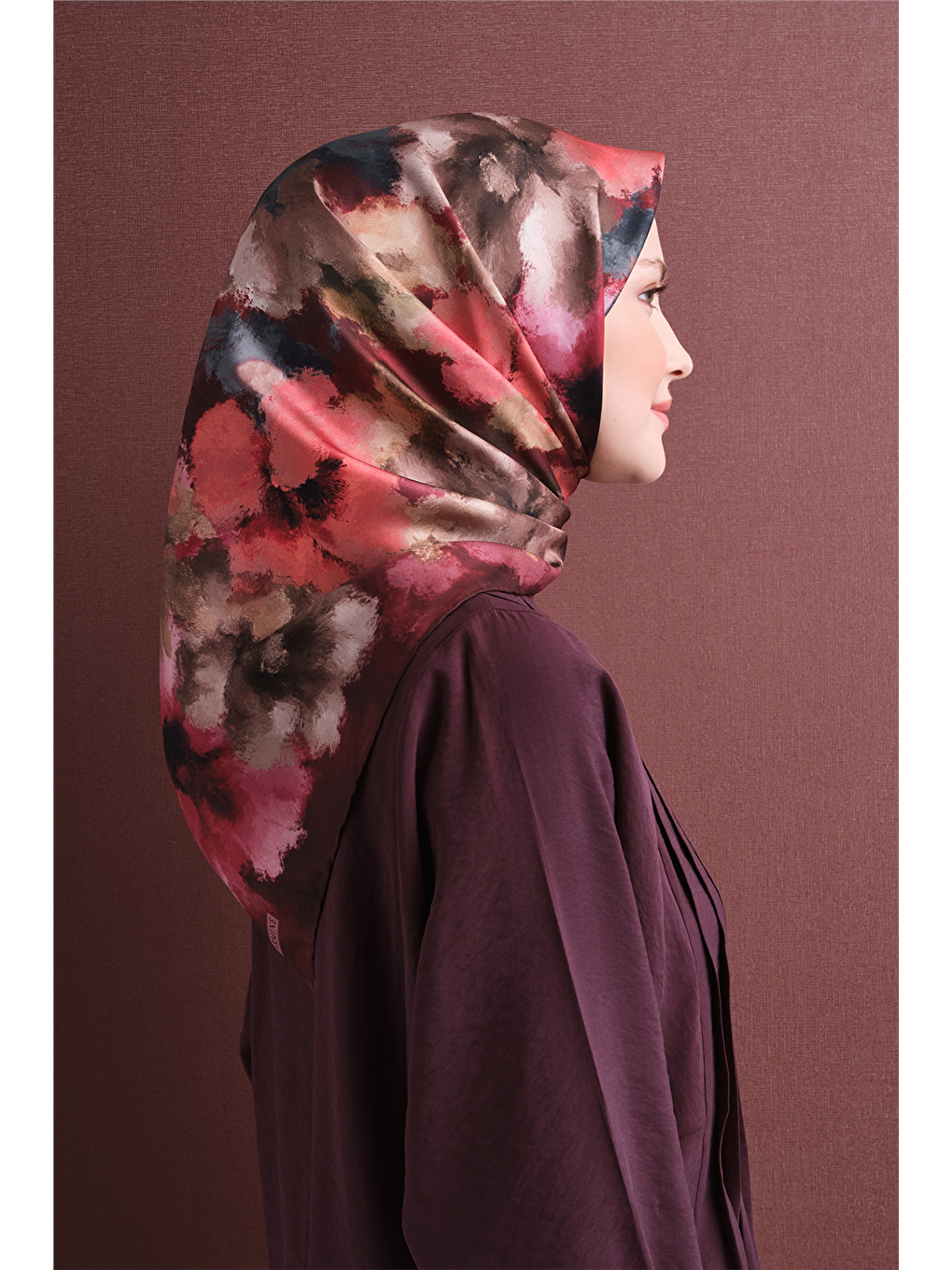Karışık Saf İpek Twill Eşarp 9613d 04-3