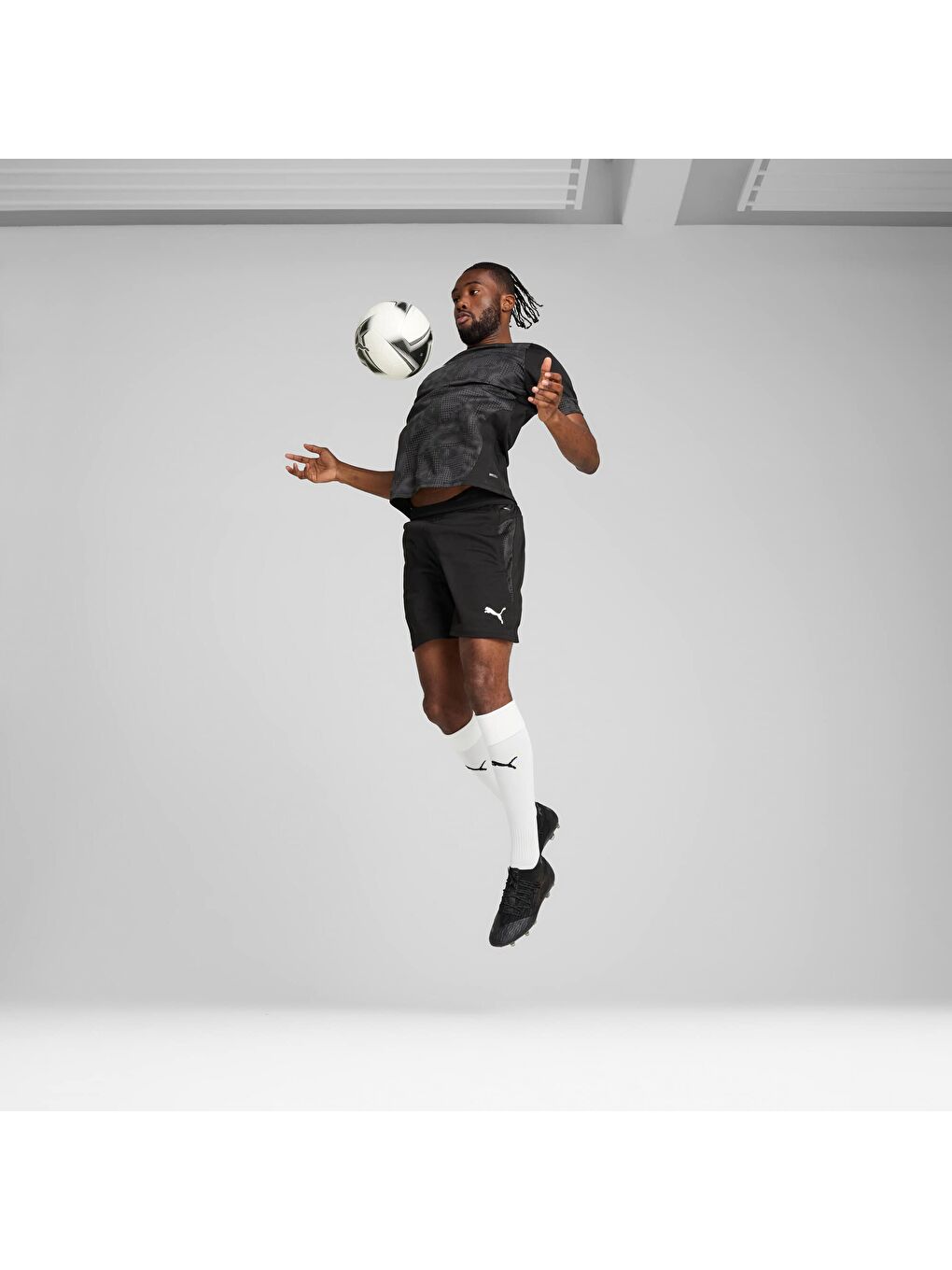 Siyah teamCUP Football Erkek Şort-1