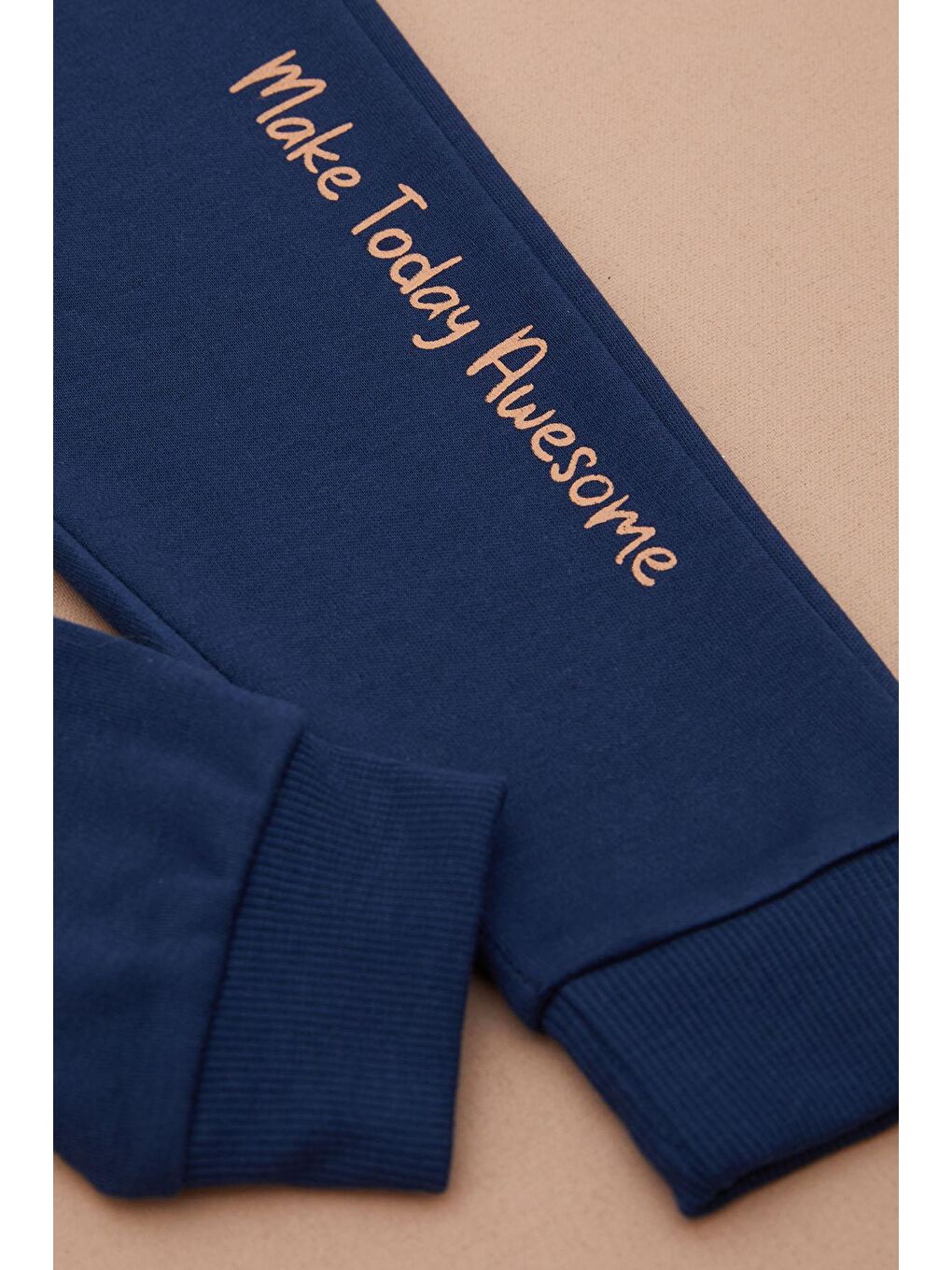 Kahverengi Kahve Aslan Baskılı Yazılı Erkek Bebek Takımı 17399-3