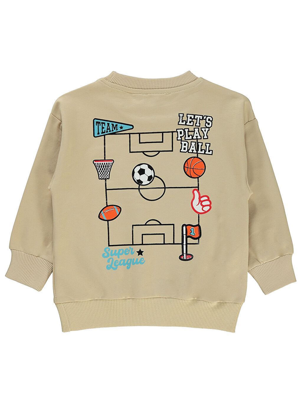 Civil Boys Erkek Çocuk Sweatshirt 2-5 Yaş Bej - 1