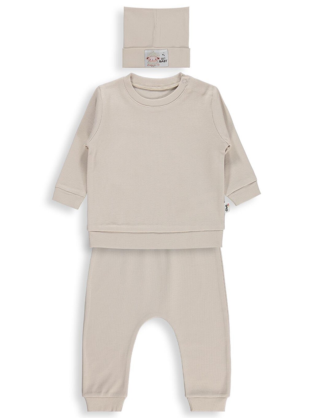 Baby Bereli 3'lü 6-18 Ay Takım - Bej