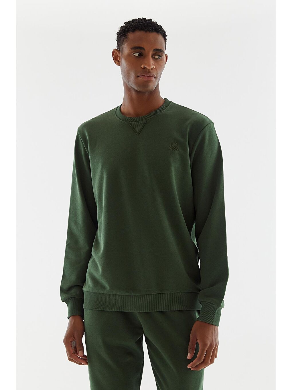 United Colors Of Benetton Haki Erkek Sweatshirt - 1