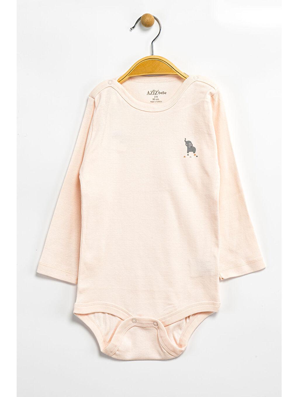 Pembe Erkek Kız Bebek Çıtçıtlı % 100 Pamuk Body & Zıbın 12 Ay - 36 Ay