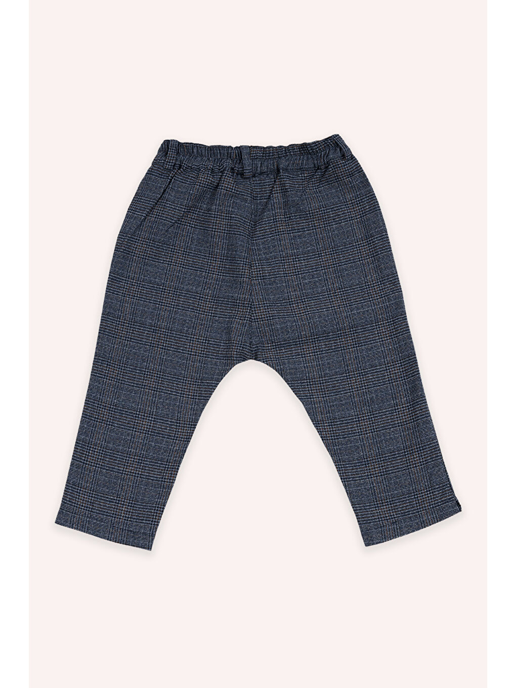 Erkek Bebek Lacivert Ekose Pantolon-1