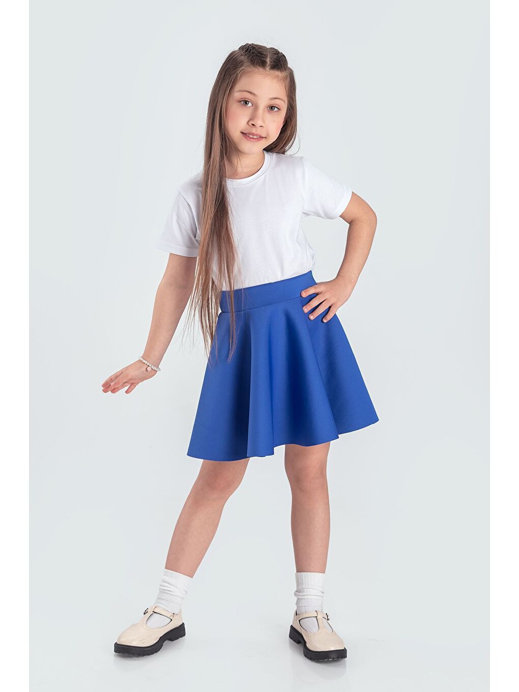 Mavi Scuba 23 Nisan Kız Çocuk Kloş Etek MNK0565-1