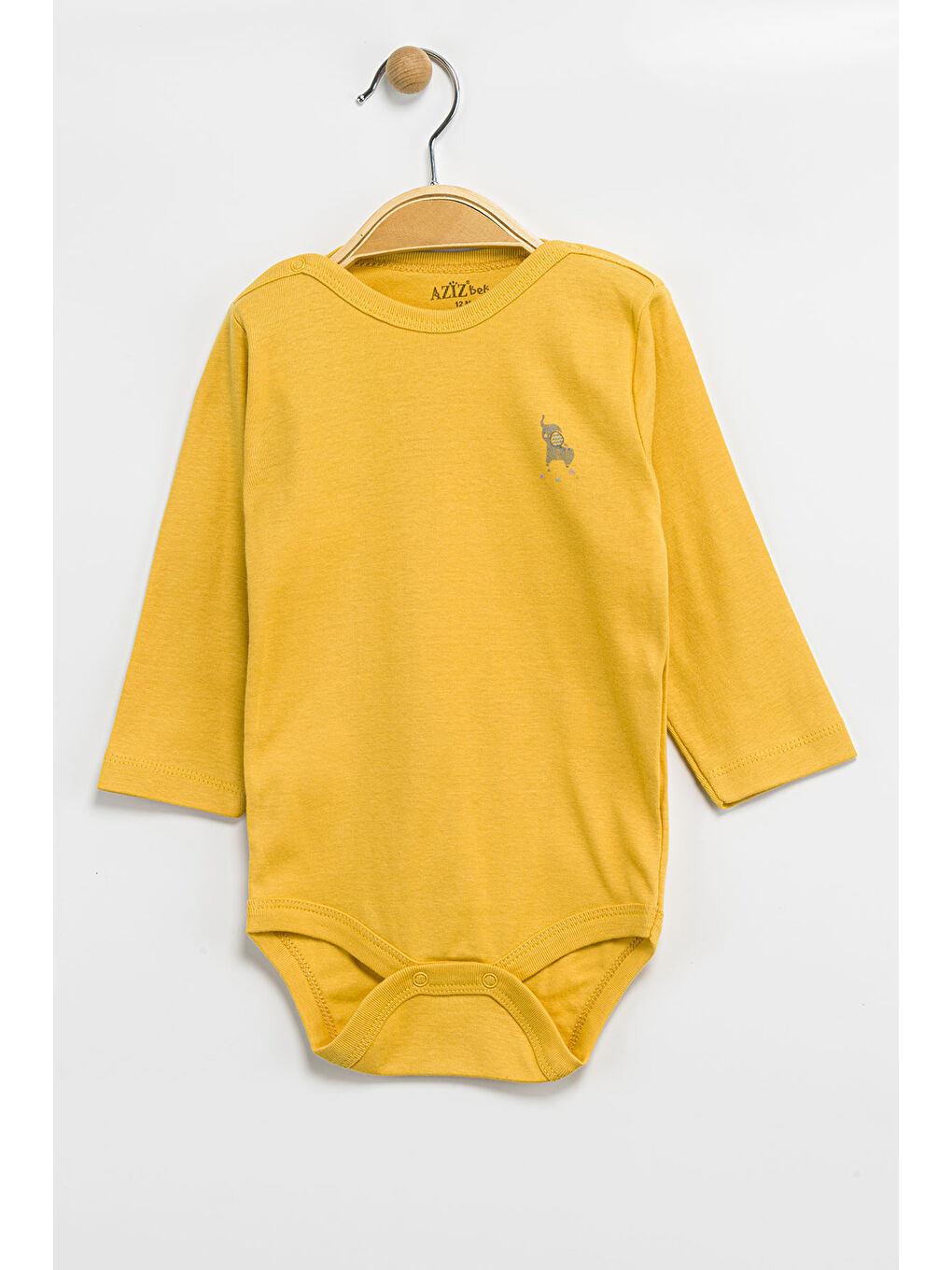 Kahverengi Erkek Kız Bebek Çıtçıtlı % 100 Pamuk Body & Zıbın 12 Ay - 36 Ay