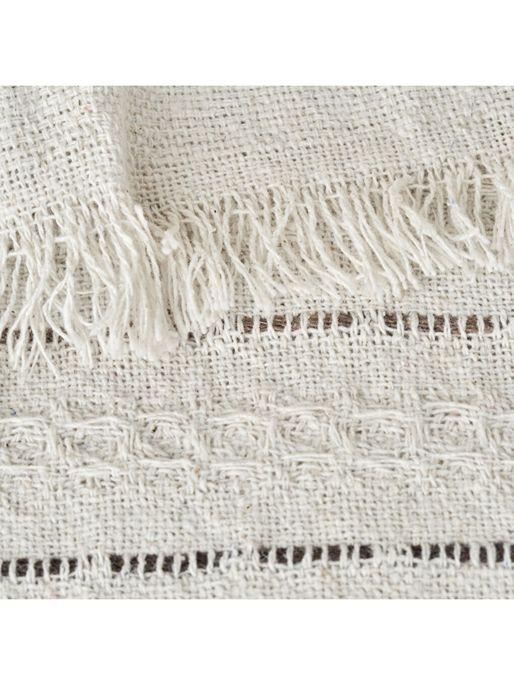 Alba Pamuklu Çift Kişilik Yatak Örtüsü Bej (200x230 cm)-4