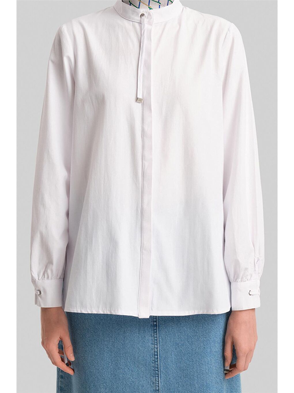 Biye Detaylı Gömlek 24Y3532 Beyaz-3