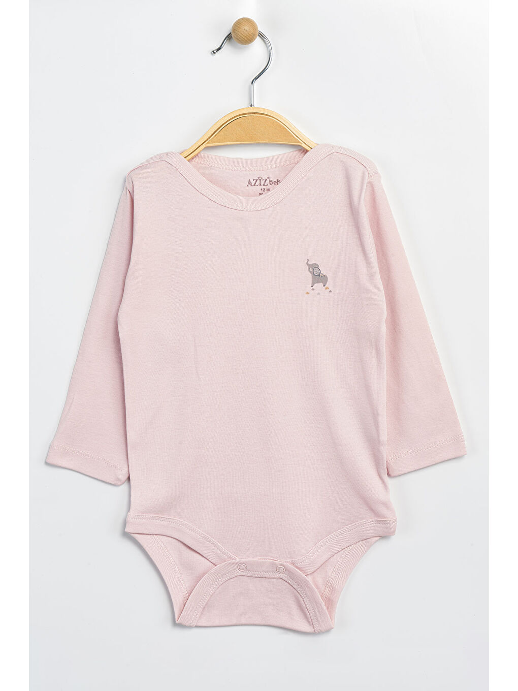 Pembe Erkek Kız Bebek Çıtçıtlı % 100 Pamuk Body & Zıbın 12 Ay - 36 Ay