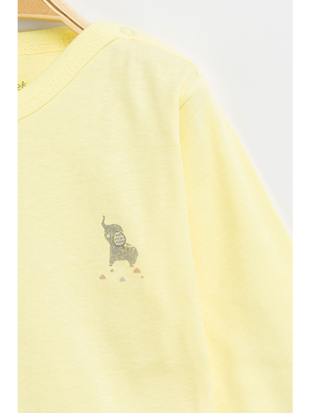 Sarı Erkek Kız Bebek Çıtçıtlı % 100 Pamuk Body & Zıbın 12 Ay - 36 Ay-2