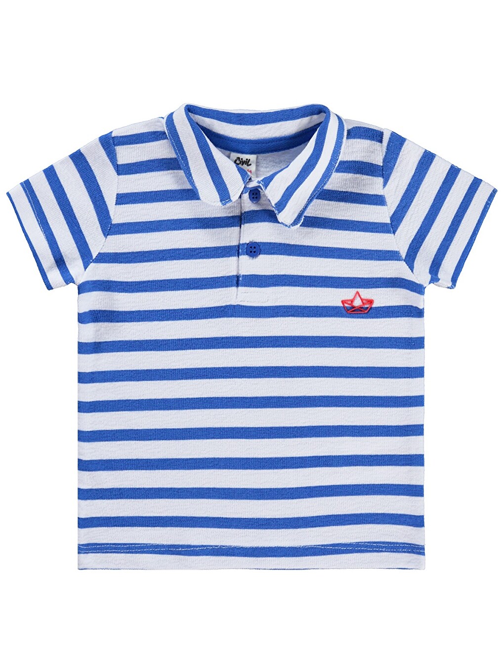 Baby Yelken Baskılı 6-18 Ay Tişört - Mavi