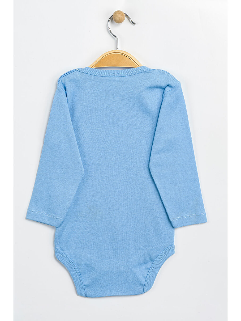 Mavi Erkek Kız Bebek Çıtçıtlı % 100 Pamuk Body & Zıbın 12 Ay - 36 Ay-1