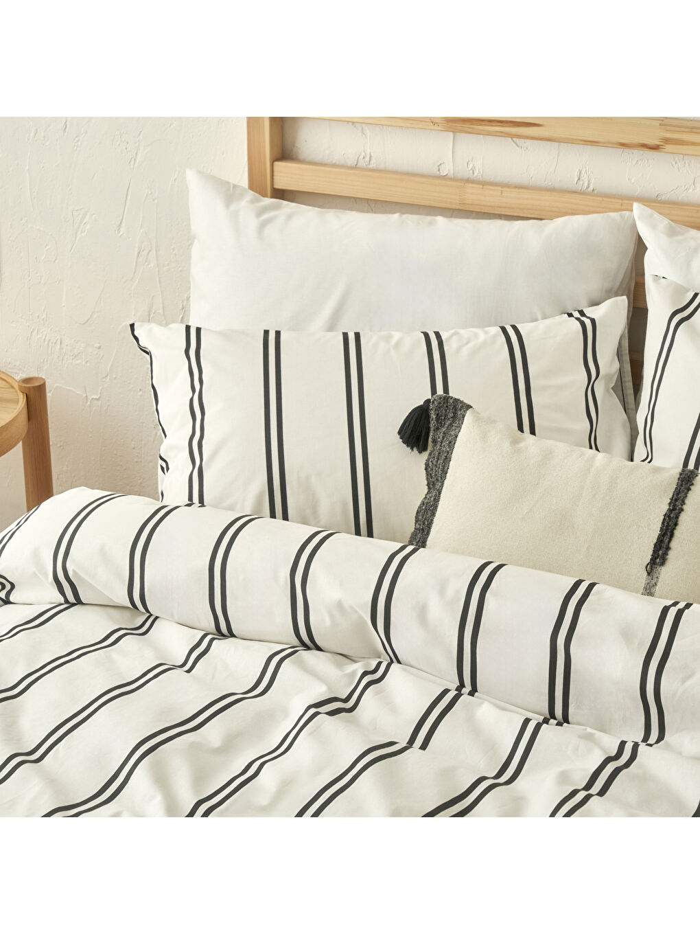 %100 Pamuk Ranforce April Çift Kişilik Nevresim Seti Beyaz (200x220 cm)-2