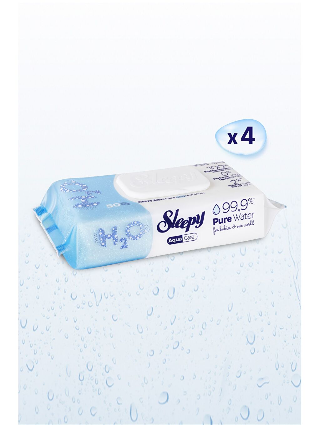 AquaCare H2O Yenidoğan Islak Bebek Havlusu 4X50-1