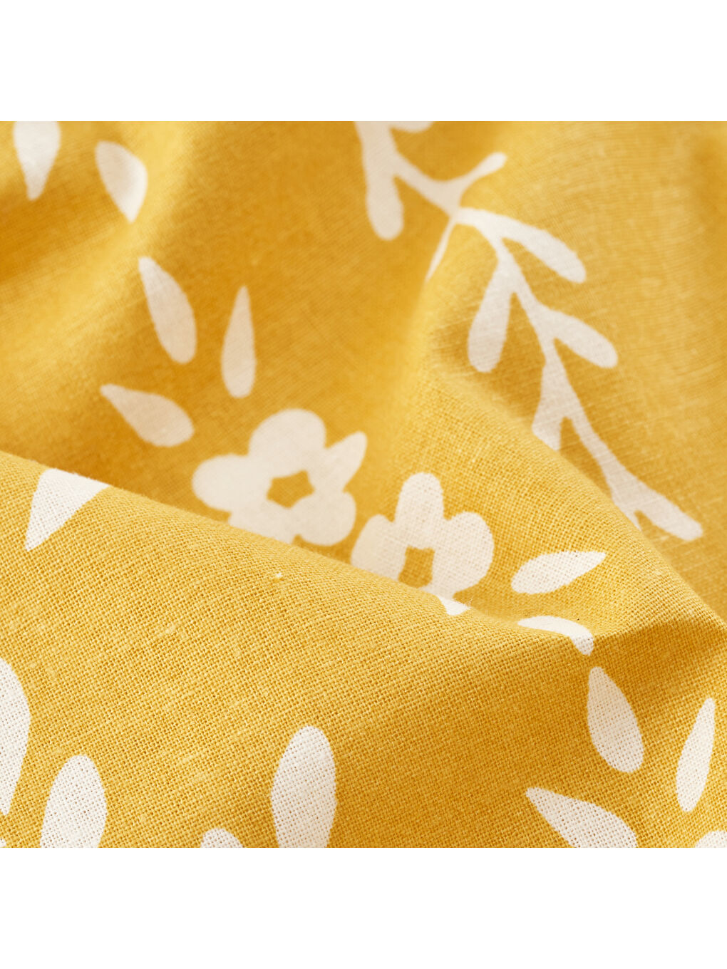 Sarı %100 Pamuk Ranforce Blessing Çift Kişilik Nevresim Seti Hardal (200x220 cm)-4