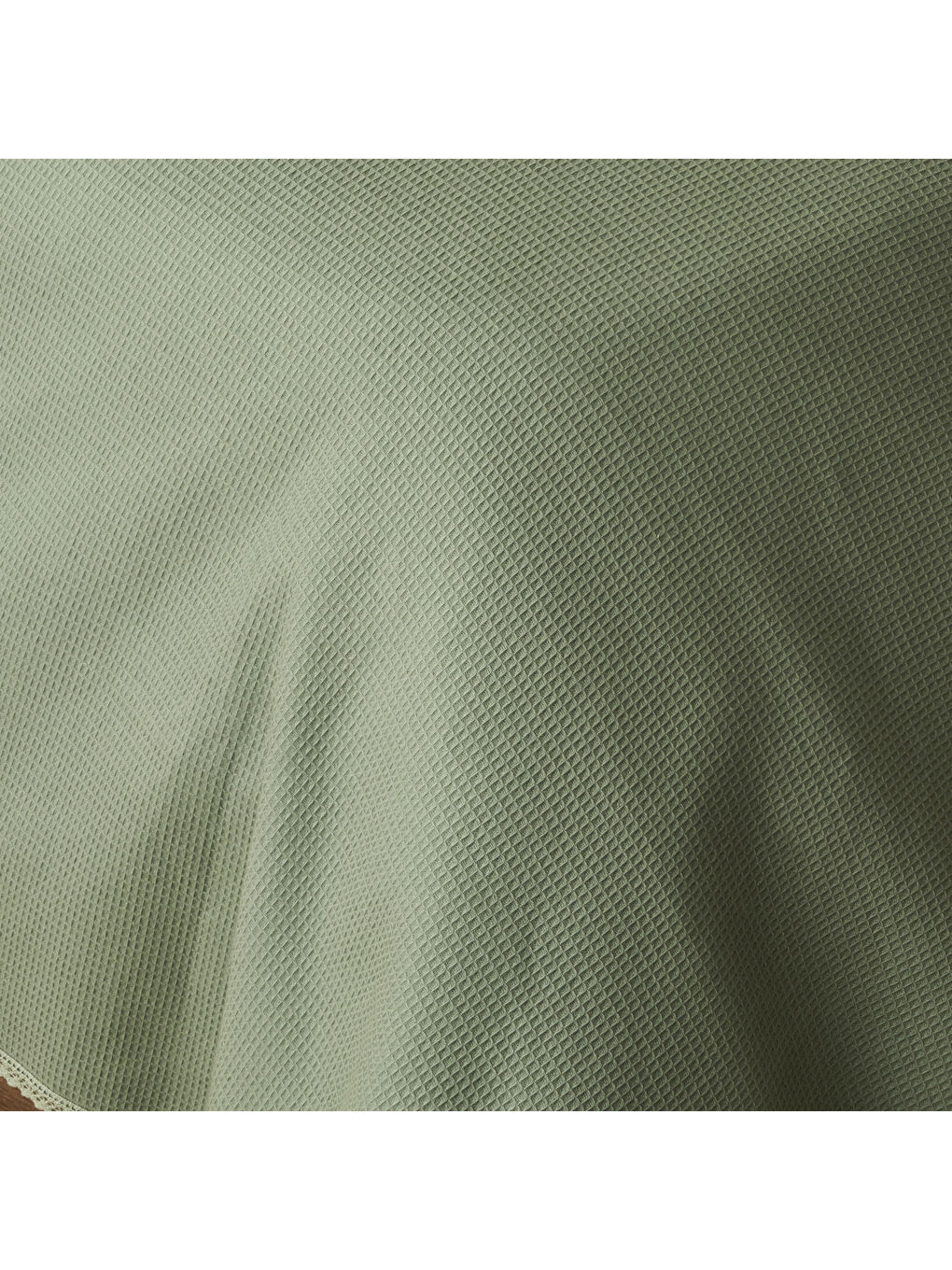 %100 Pamuk Feel Çift Kişilik Waffle Pike Haki (200x220 cm)-3