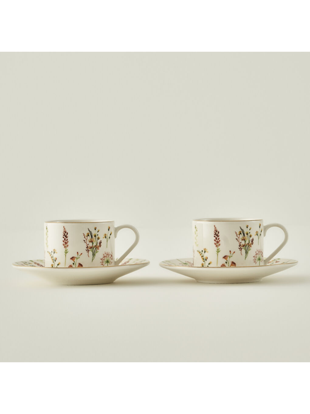Karışık Flores Porselen 2'li Çay Fincanı Seti (180 cc)