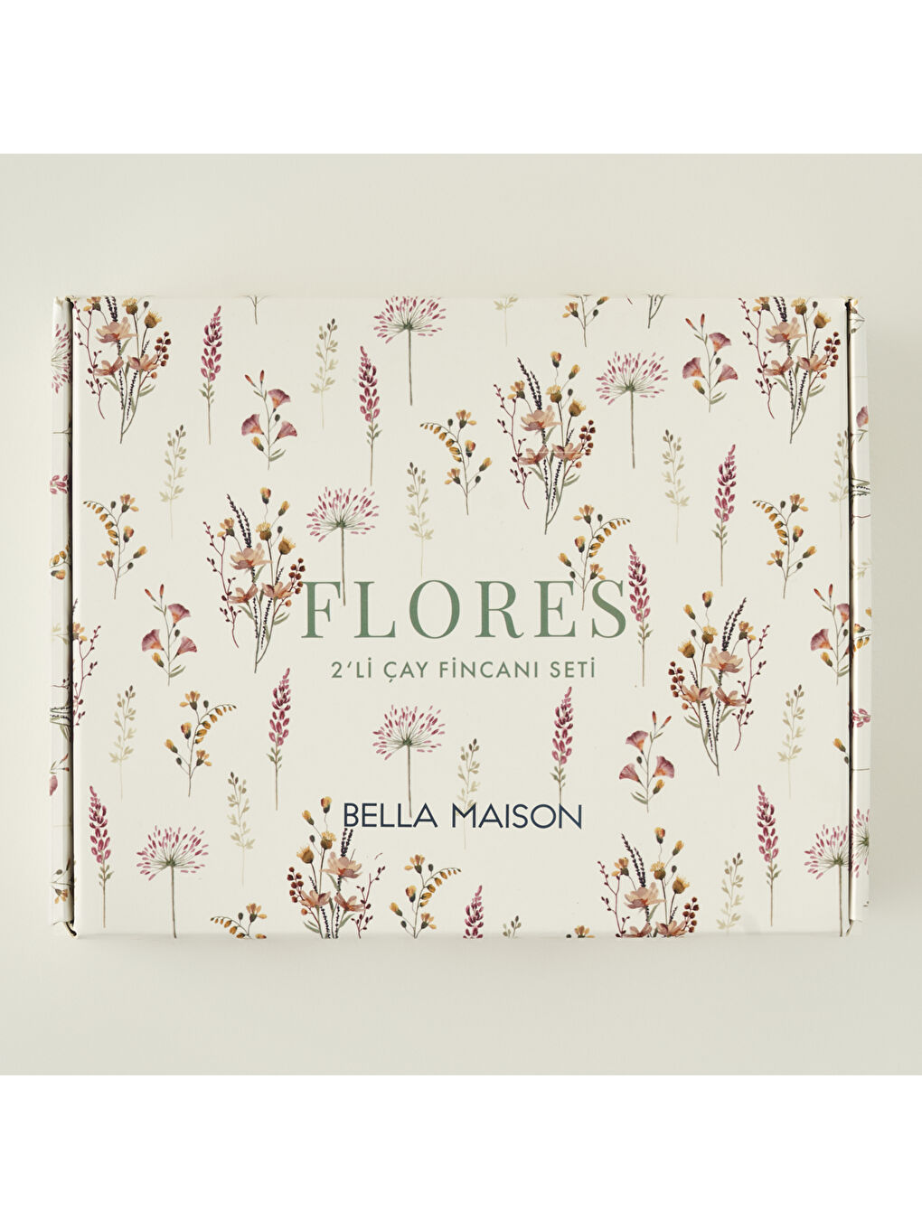 Karışık Flores Porselen 2'li Çay Fincanı Seti (180 cc)-3