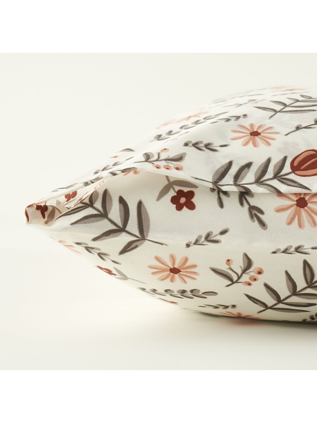 Kahverengi Pamuklu Ranforce Florian Çift Kişilik Nevresim Seti Kiremit (200x220 cm)-6