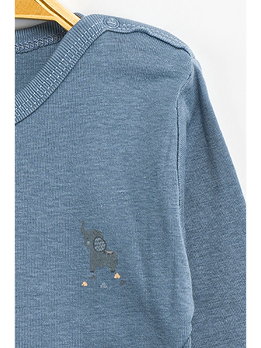 AZİZ BEBE Indigo Erkek Kız Bebek Çıtçıtlı % 100 Pamuk Body & Zıbın 12 Ay - 36 Ay - 2