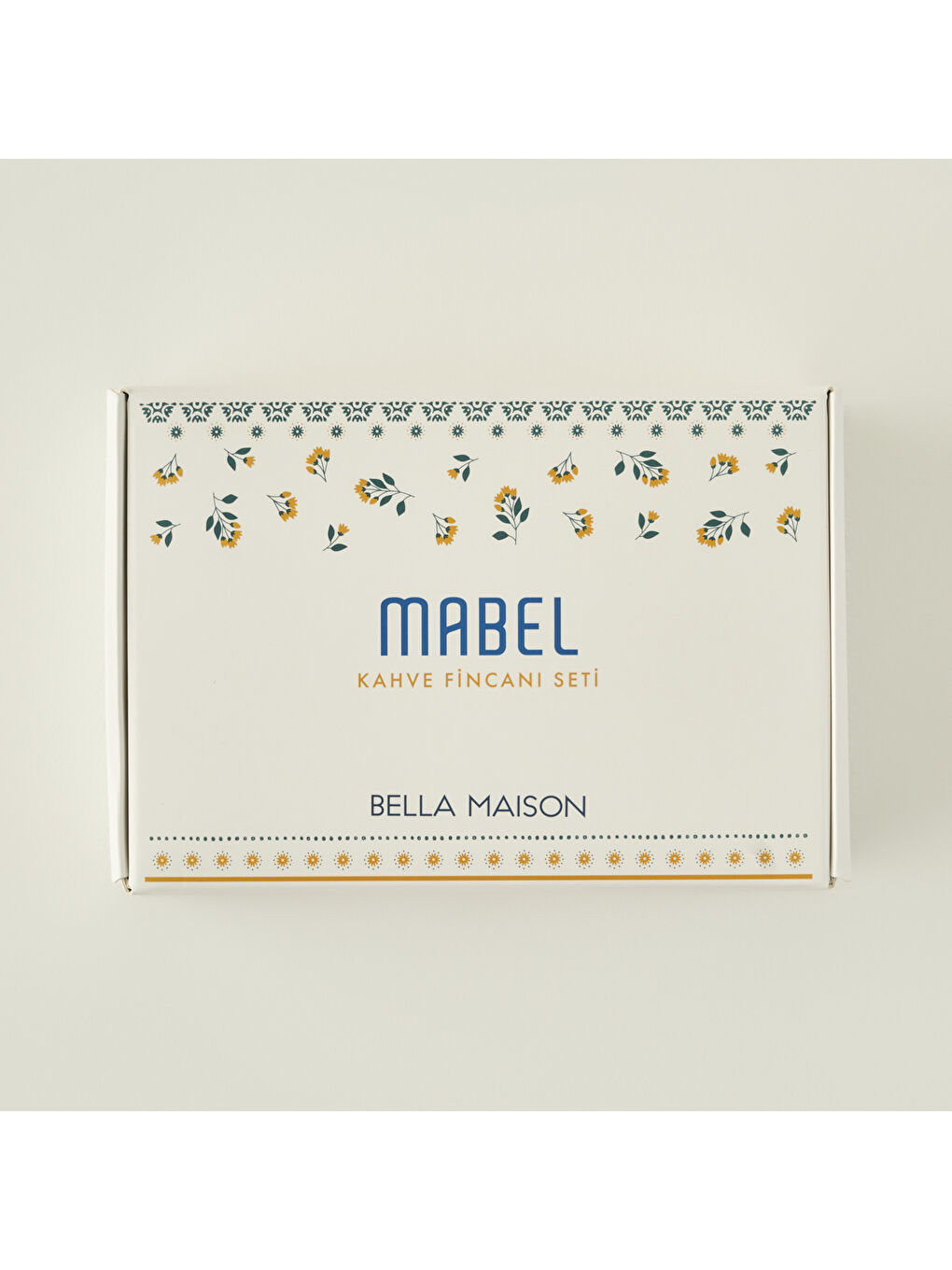 Mabel Porselen 2'li Kahve Fincanı Seti Mavi (90 cc)-3