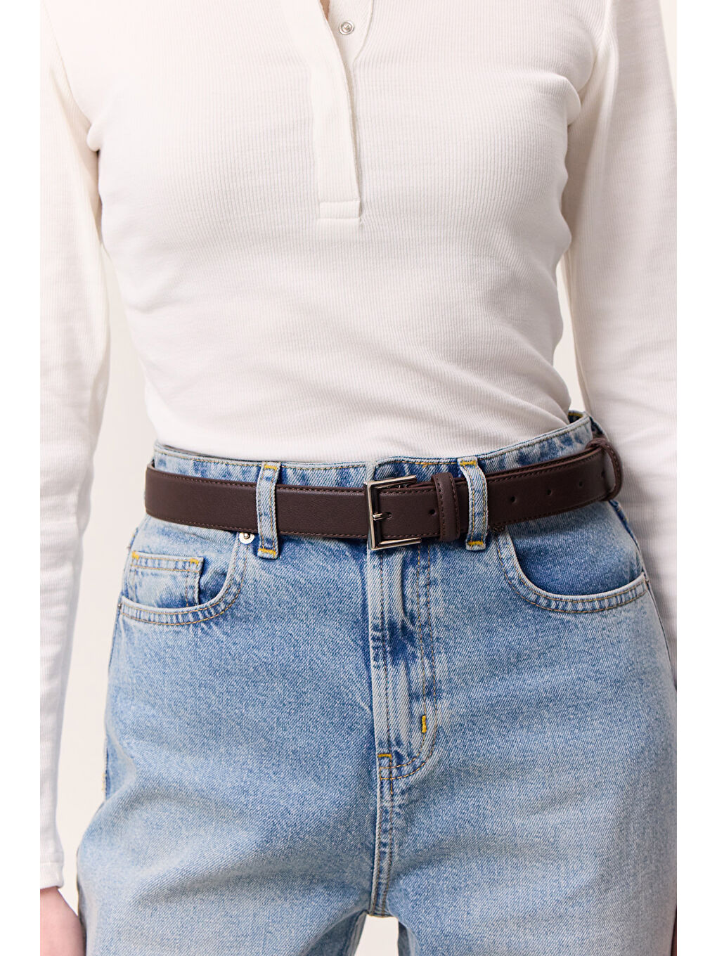 Kare Tokalı Kemer Bordo