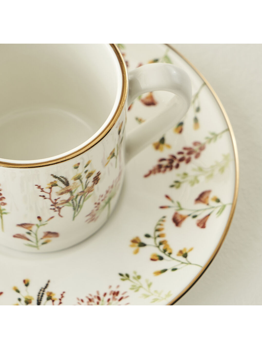 Karışık Flores Porselen 2'li Kahve Fincanı Seti (90 cc)-2