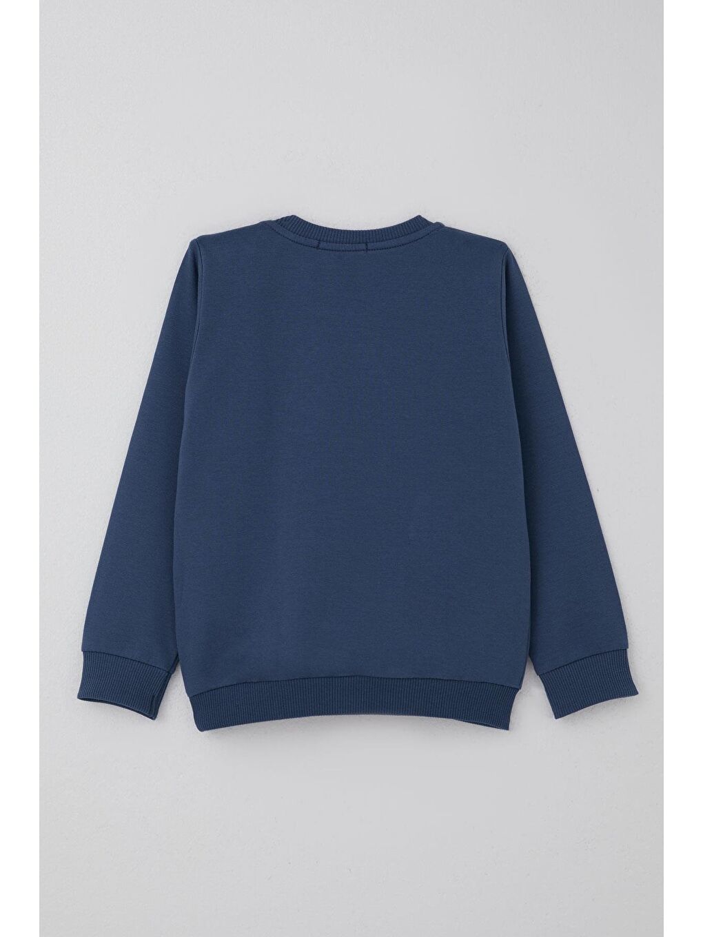 Erkek Bebek Eşofman Takımı Sevimli Köpekçik Nakışlı Kanguru Cepli İndigo (9 Ay-3 Yaş)-3