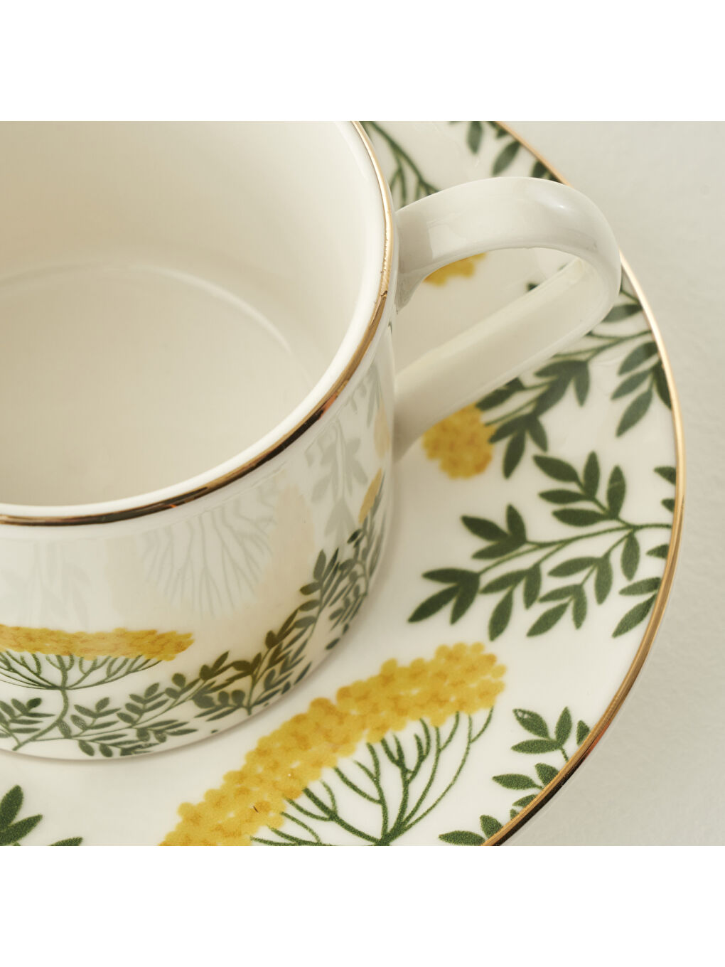 Lily Porselen 2'li Çay Fincanı Seti Yeşil (180 cc)-2