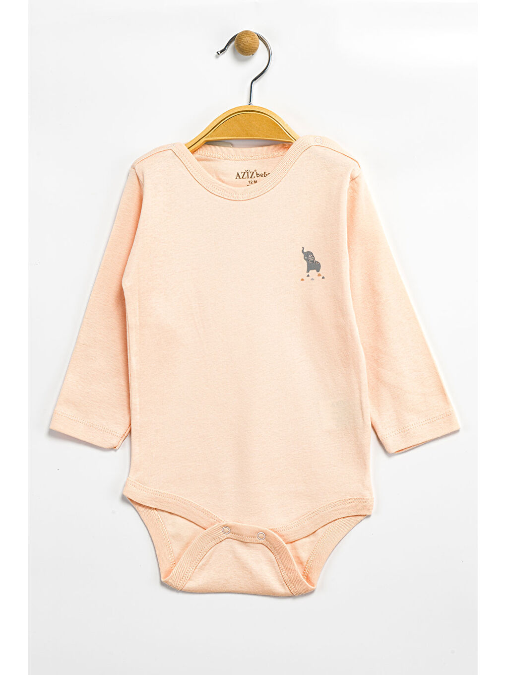 Pembe Erkek Kız Bebek Çıtçıtlı % 100 Pamuk Body & Zıbın 12 Ay - 36 Ay