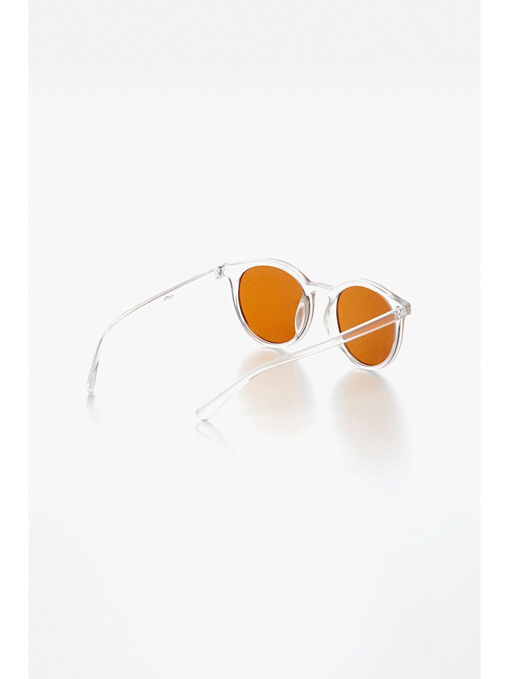 Renksiz Yuvarlak Çerçeveli Unisex Güneş Gözlüğü-2