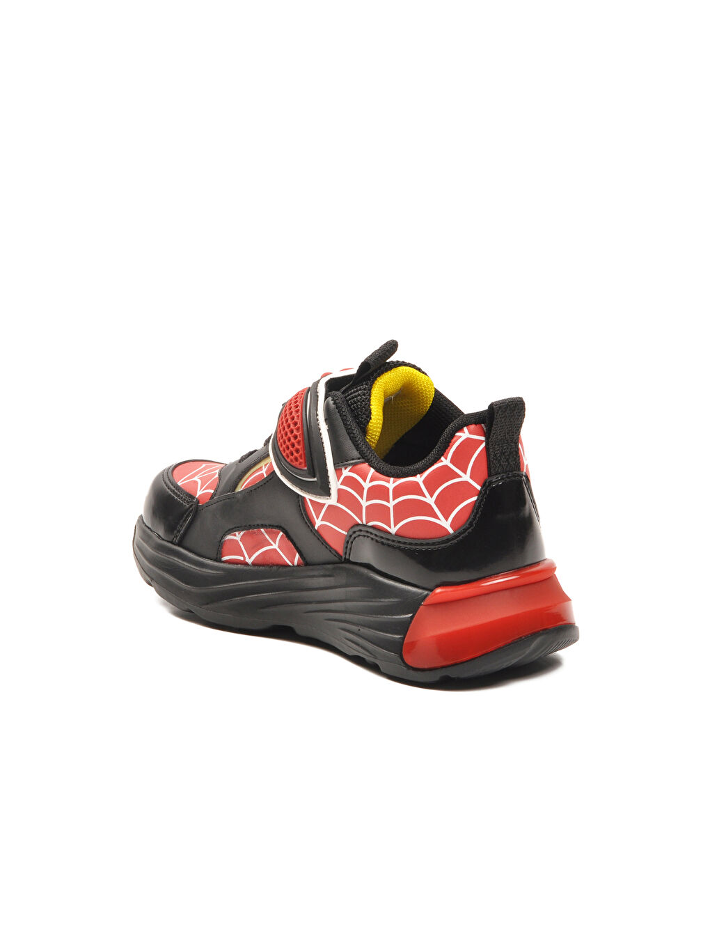 Kırmızı Siyah Cırtlı Hafif Esnek Erkek Çocuk Spor Ayakkabı 2048 P-3